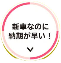 新車なのに納期が早い！