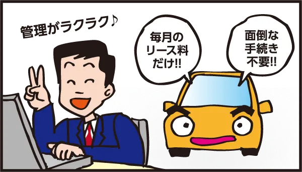 毎月のリース料だけ！面倒な手続き不要！